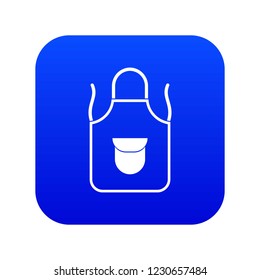 Apron with pocket icon digital blue for any design isolated on white vector illustration