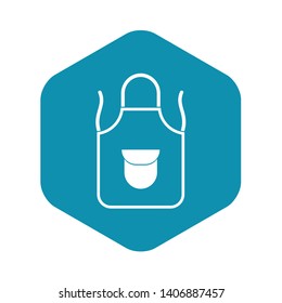Apron with pocket icon. Simple illustration of apron with pocket vector icon for web