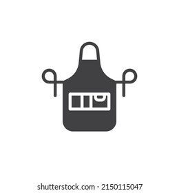 Apron with pocket vector icon. filled flat sign for mobile concept and web design. Apron glyph icon. Symbol, logo illustration. Vector graphics