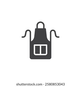 Apron with pockets vector icon. filled flat sign for mobile concept and web design. Gardening Apron glyph icon. Symbol, logo illustration. Vector graphics