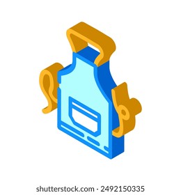 apron ppe protective equipment isometric icon vector. apron ppe protective equipment sign. isolated symbol illustration