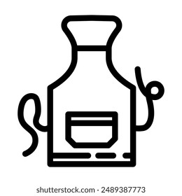apron ppe protective equipment line icon vector. apron ppe protective equipment sign. isolated contour symbol black illustration
