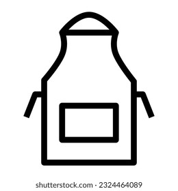 An apron is a protective garment worn over clothing to cover the front of the body. It typically has a bib and straps that tie around the waist. 