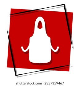 apron red banner in a frame. Vector illustration.
