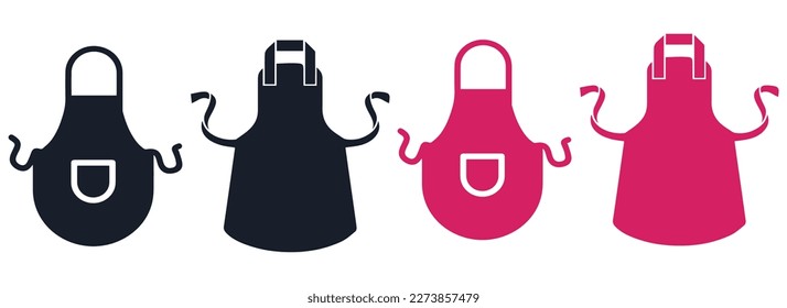apron set vector isolated on background
