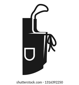 Apron side view icon. Simple illustration of apron side view vector icon for web design isolated on white background