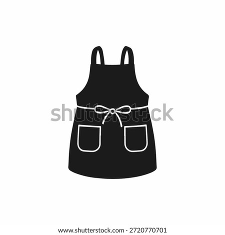 Apron silhouette icon kitchen cooking protective garment illustration