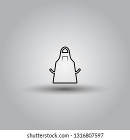 Apron silhouette vector icon