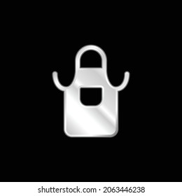 Icono metálico plateado de Apron