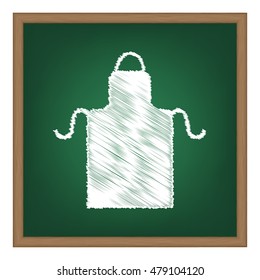 Apron simple sign. Flat style black icon on white.