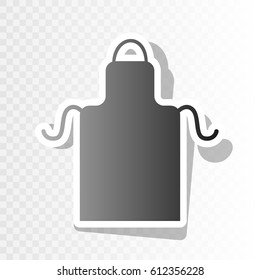 Apron simple sign. Vector. New year blackish icon on transparent background with transition.