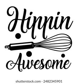 Apron typography Black Glyph Style vector 