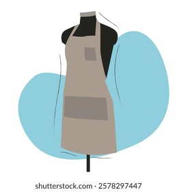  apron uniform design for cafe restaurant. Mannequin model display