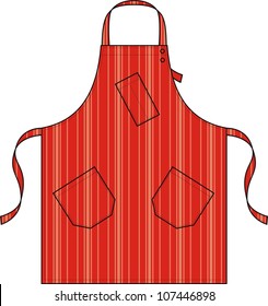 Apron with various pockets and a belt