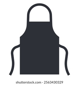 Apron vector black silhouette isolated on a white background.