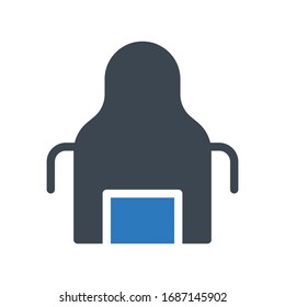 apron vector glyph color icon 