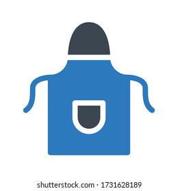 apron vector glyph color icon 