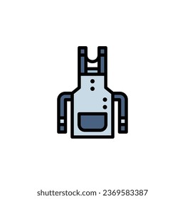 apron vector icon. bakery icon filled line style. perfect use for logo, presentation, website, and more. simple modern icon design color line style