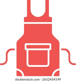 Ícone do vetor de avental. Pode ser usado para impressão, aplicativos móveis e da Web.