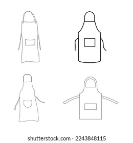 Fondo de diseño del símbolo de la ilustración del icono del vector de Apron