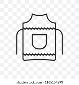 Apron vector icon isolated on transparent background, Apron logo concept