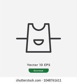 Apron vector icon. Kitchen symbol. Best modern flat pictogram illustration for web and mobile apps design.