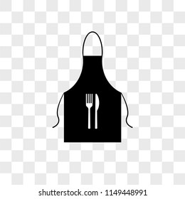 Apron vector icon on transparent background, Apron icon