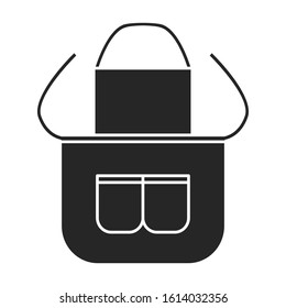 Apron vector icon.Black vector icon isolated on white background apron.