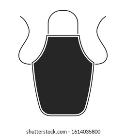 Apron vector icon.Black vector icon isolated on white background apron.
