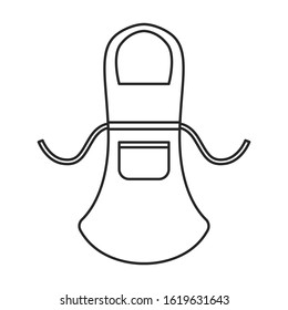 Apron vector icon.Line vector icon isolated on white background apron.