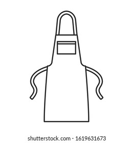 Apron vector icon.Line vector icon isolated on white background apron.