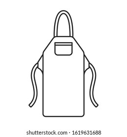 Apron vector icon.Line vector icon isolated on white background apron.