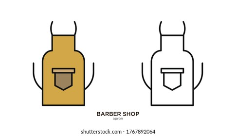 Apron vector illustration lineal color and filled design