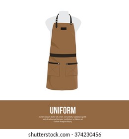 apron vector isolated, chef apron 
