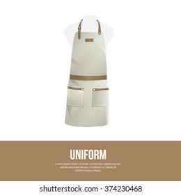 apron vector isolated, chef apron 