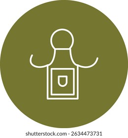 Design do Ícone do Círculo da Linha do Vetor de Avental