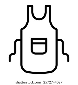 Apron Vector Line Icon Design