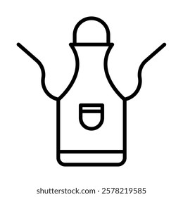 Apron Vector Line Icon Design