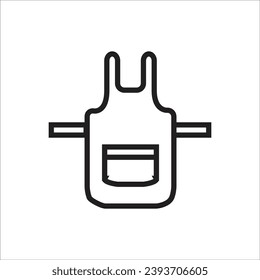 apron vector line icon template