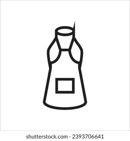 apron vector line icon template