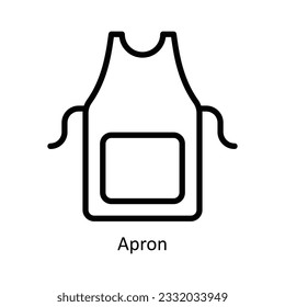 Apron Vector   outline Icon Design illustration. Kitchen and home  Symbol on White background EPS 10 File