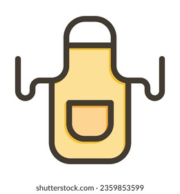 Apron Vector Thick Line Filled Colors Icon For Personal And Commercial Use.
