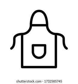 apron vector thin line icon 