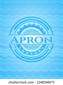 Apron water representation emblem background.