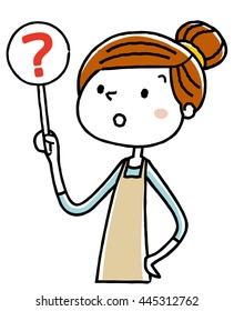 Apron women: I do not know the answer