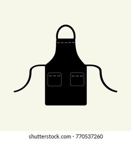 Apron, working or protective clothing for the kitchen, garden. Flat linear icon,vector