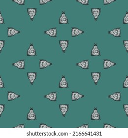Aprons engraved seamless pattern. Vintage background for kitchen in hand drawn style. Vector repeated texture for print, fabric, wrapping, wallpaper, tissue.