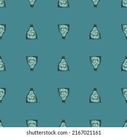 Aprons engraved seamless pattern. Vintage background for kitchen in hand drawn style. Vector repeated texture for print, fabric, wrapping, wallpaper, tissue.