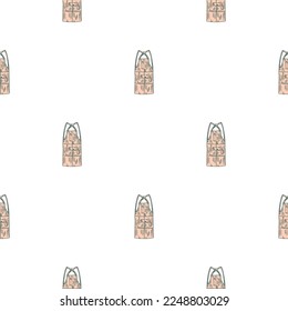 Aprons engraved seamless pattern. Vintage background for kitchen in hand drawn style.