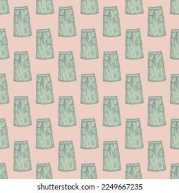 Aprons engraved seamless pattern. Vintage background for kitchen in hand drawn style.